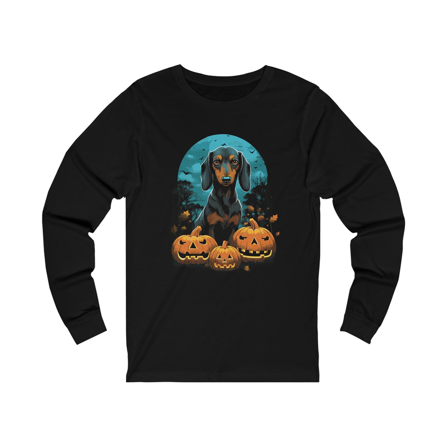 Halloween Dachsund Unisex Jersey Long Sleeve Tee