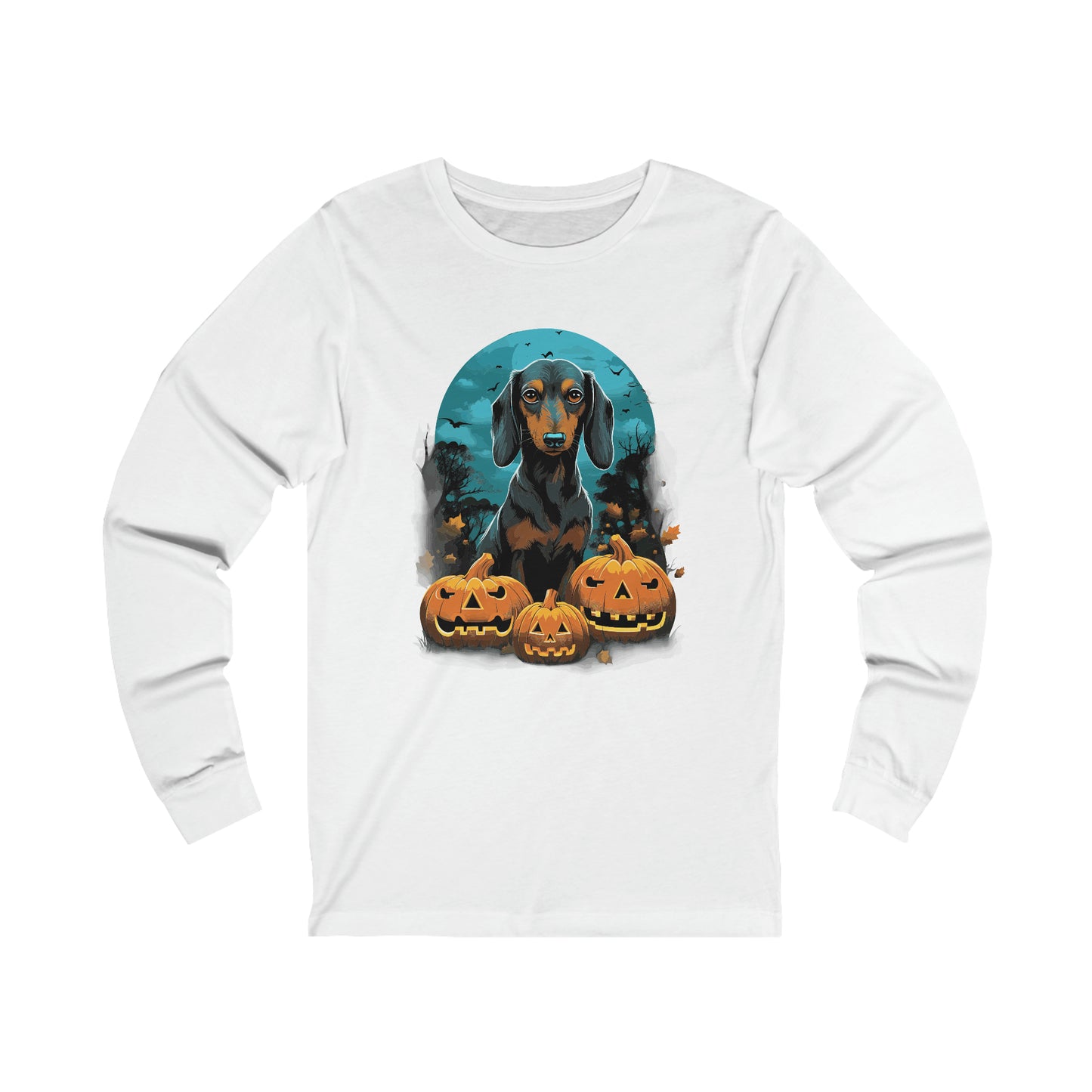Halloween Dachsund Unisex Jersey Long Sleeve Tee