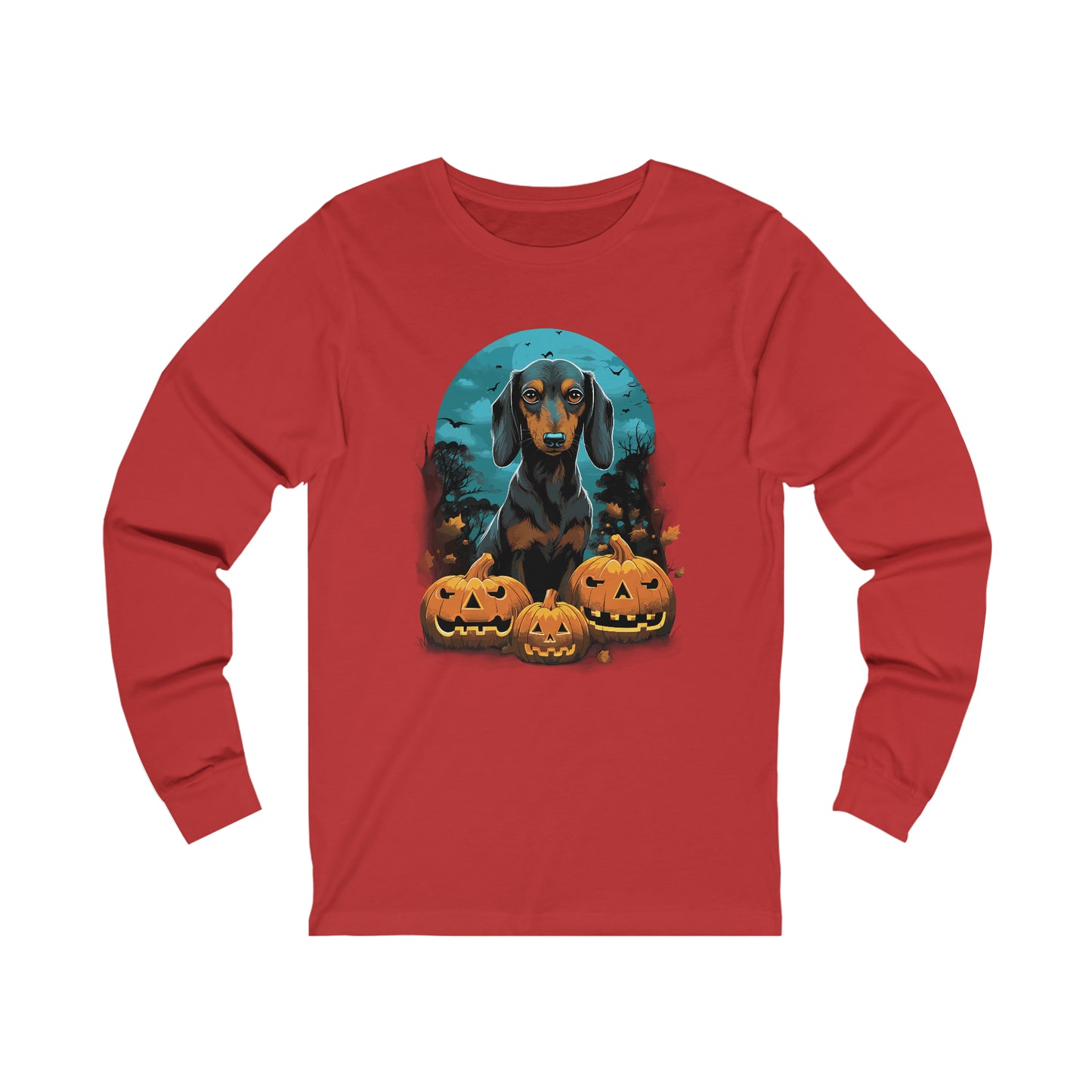 Halloween Dachsund Unisex Jersey Long Sleeve Tee