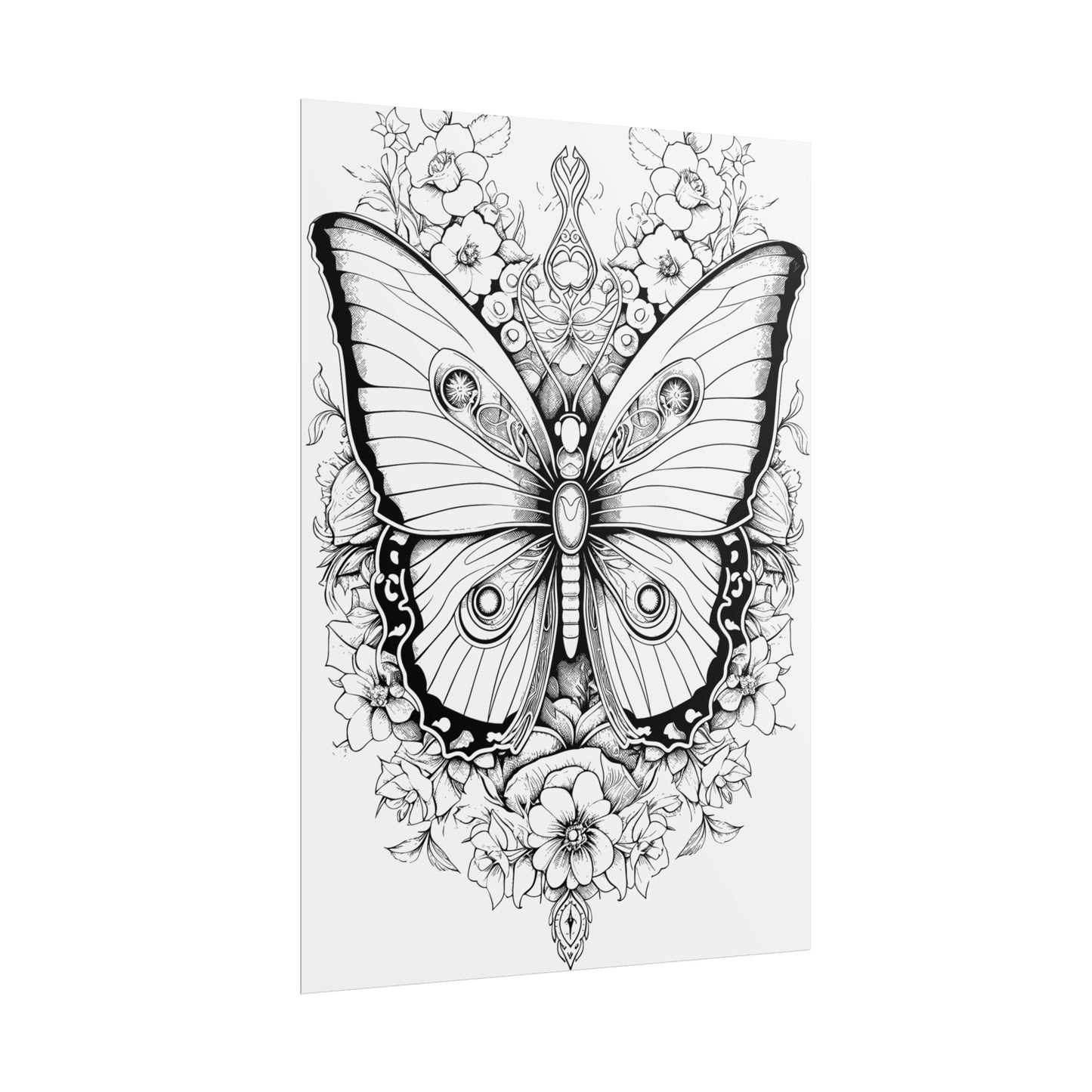 Butterfly Coloring Art Posters