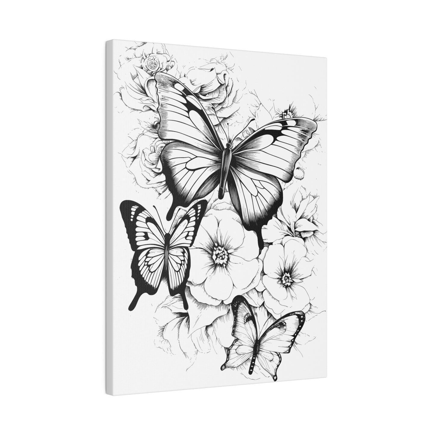 Butterfly Coloring Canvas, Stretched, 0.75"
