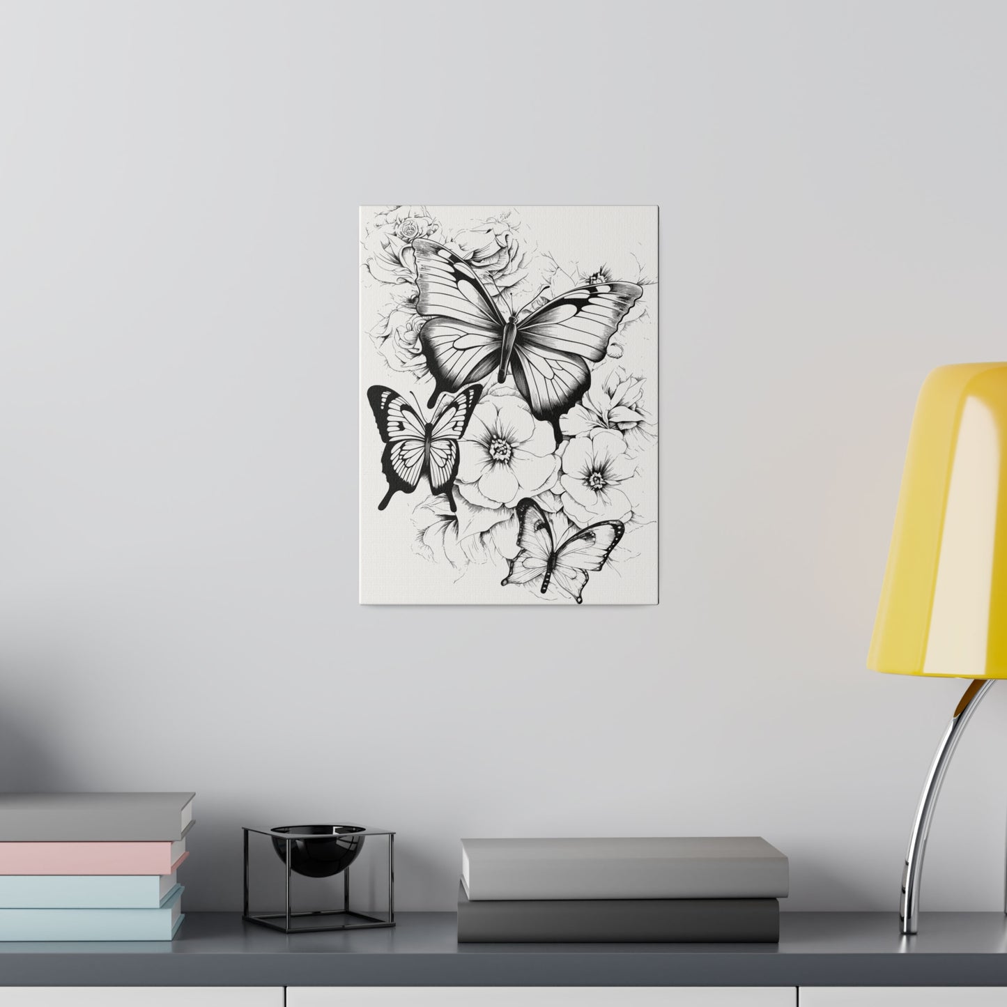 Butterfly Coloring Canvas, Stretched, 0.75"