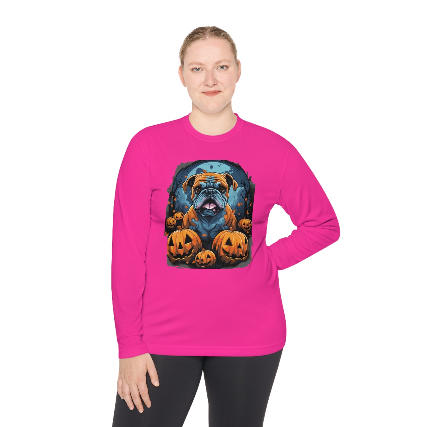 Halloween Bulldog Lightweight Long Sleeve Tee