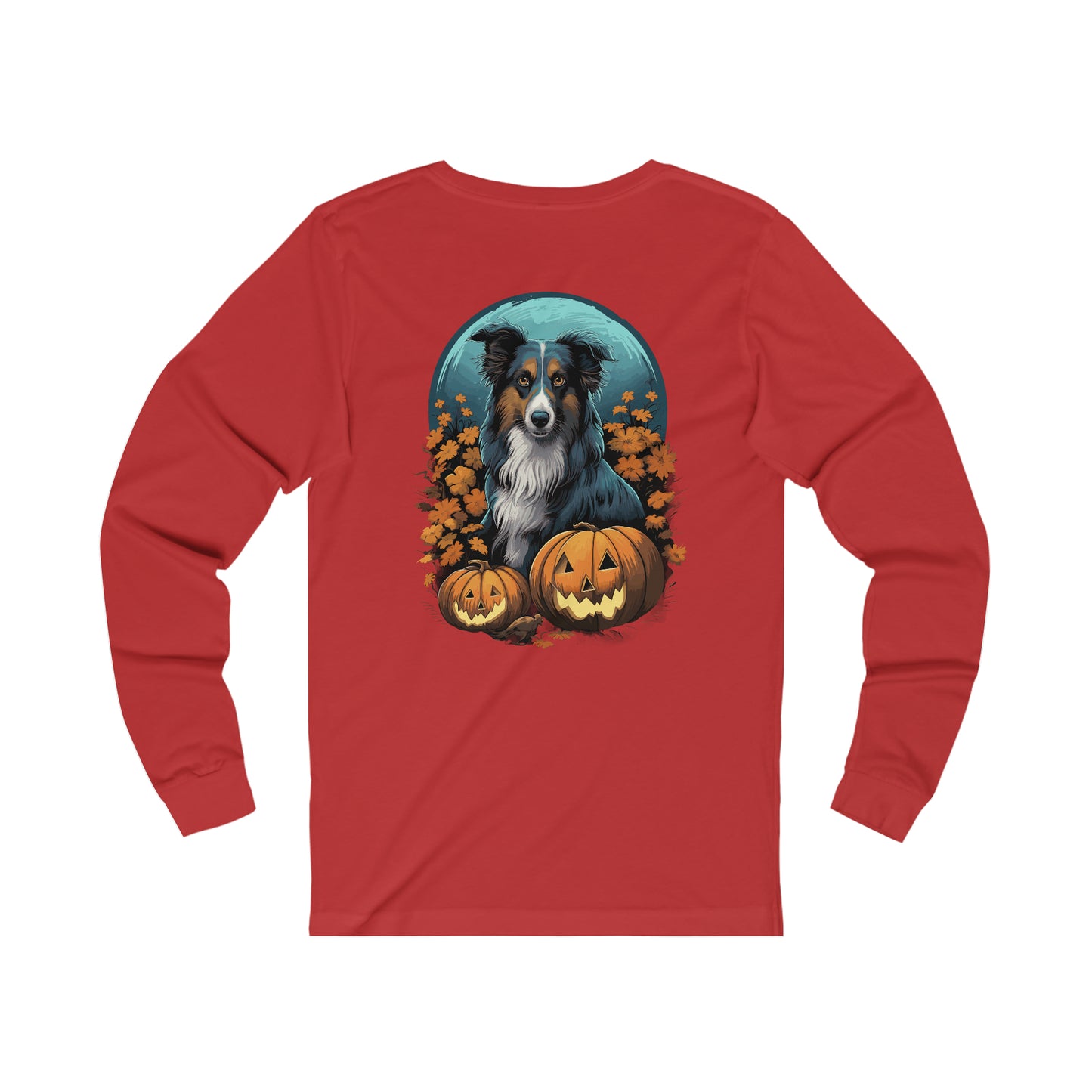 Halloween Collie Unisex Jersey Long Sleeve Tee