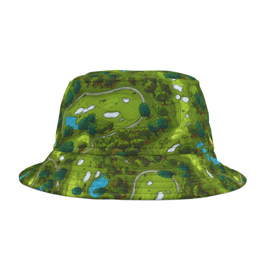 Golf Course Bucket Hat - Fun Golf Enthusiast Cap