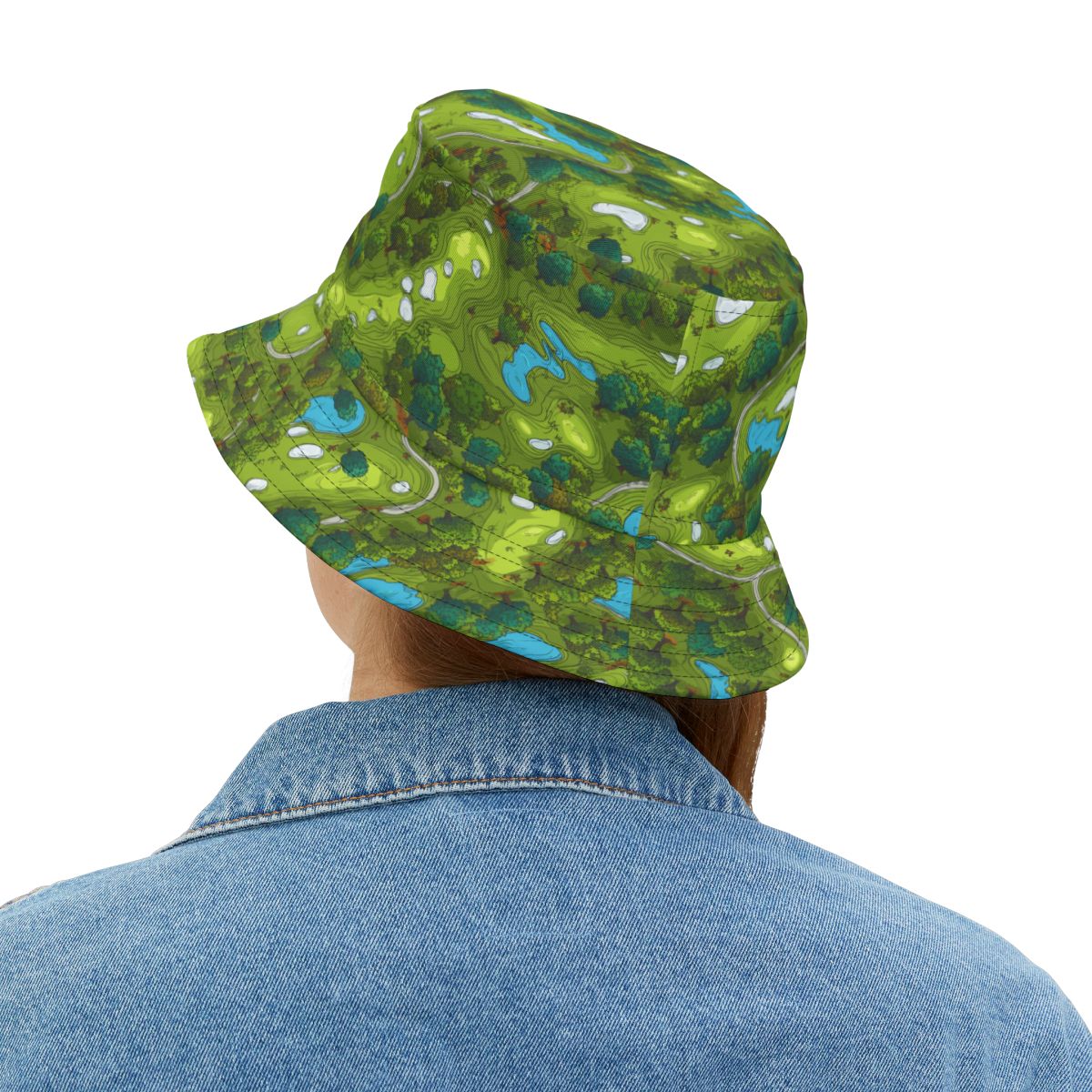 Golf Course Bucket Hat - Fun Golf Enthusiast Cap