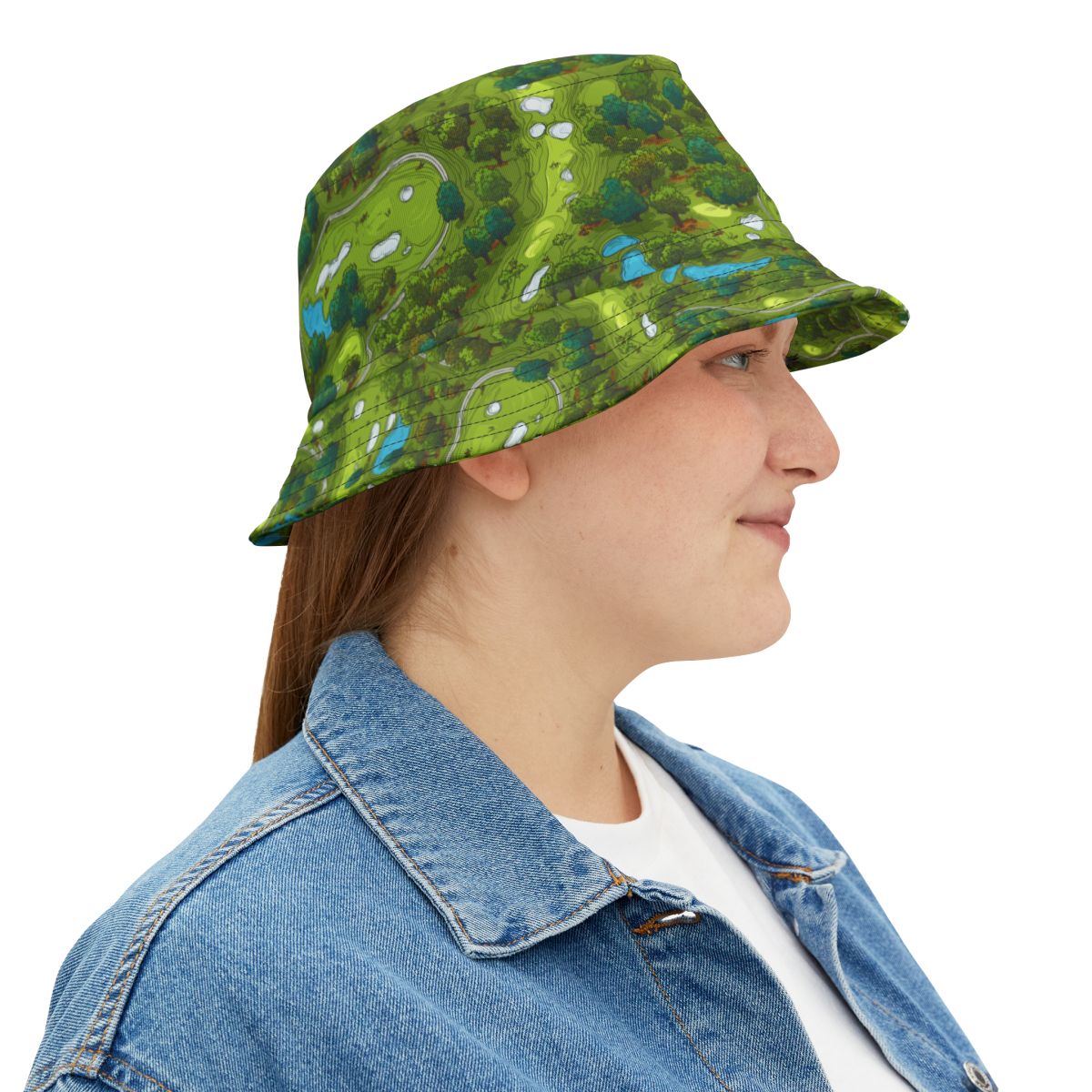 Golf Course Bucket Hat - Fun Golf Enthusiast Cap