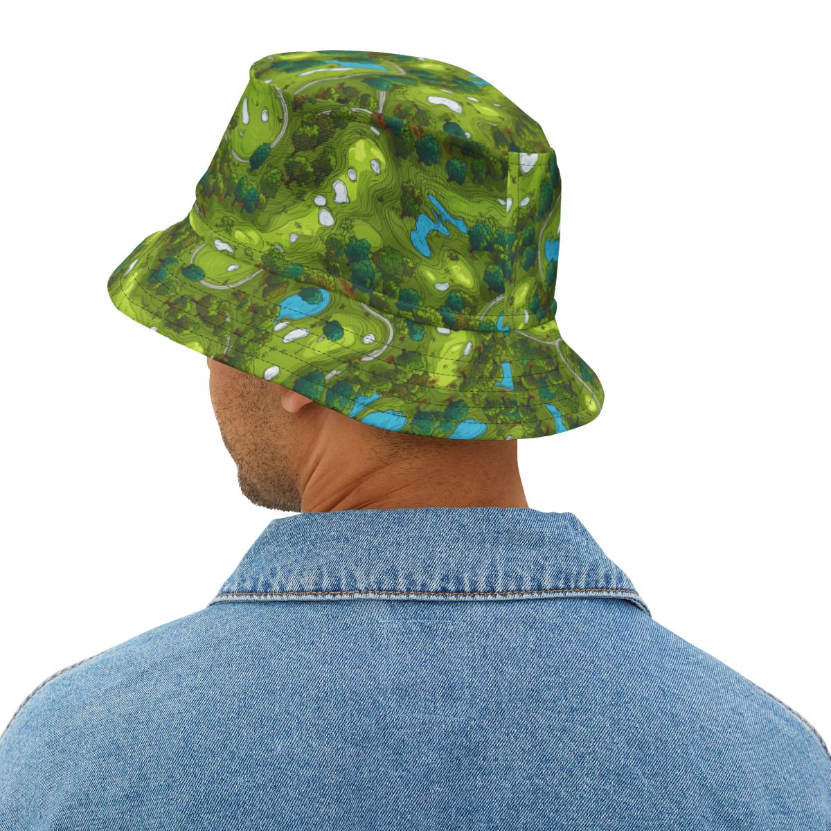 Golf Course Bucket Hat - Fun Golf Enthusiast Cap