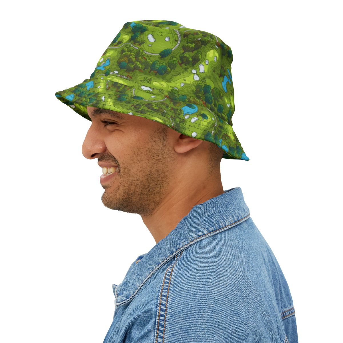 Golf Course Bucket Hat - Fun Golf Enthusiast Cap