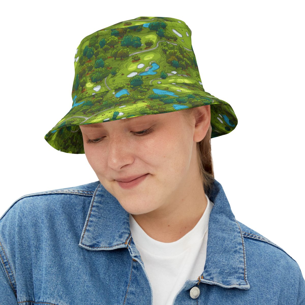 Golf Course Bucket Hat - Fun Golf Enthusiast Cap
