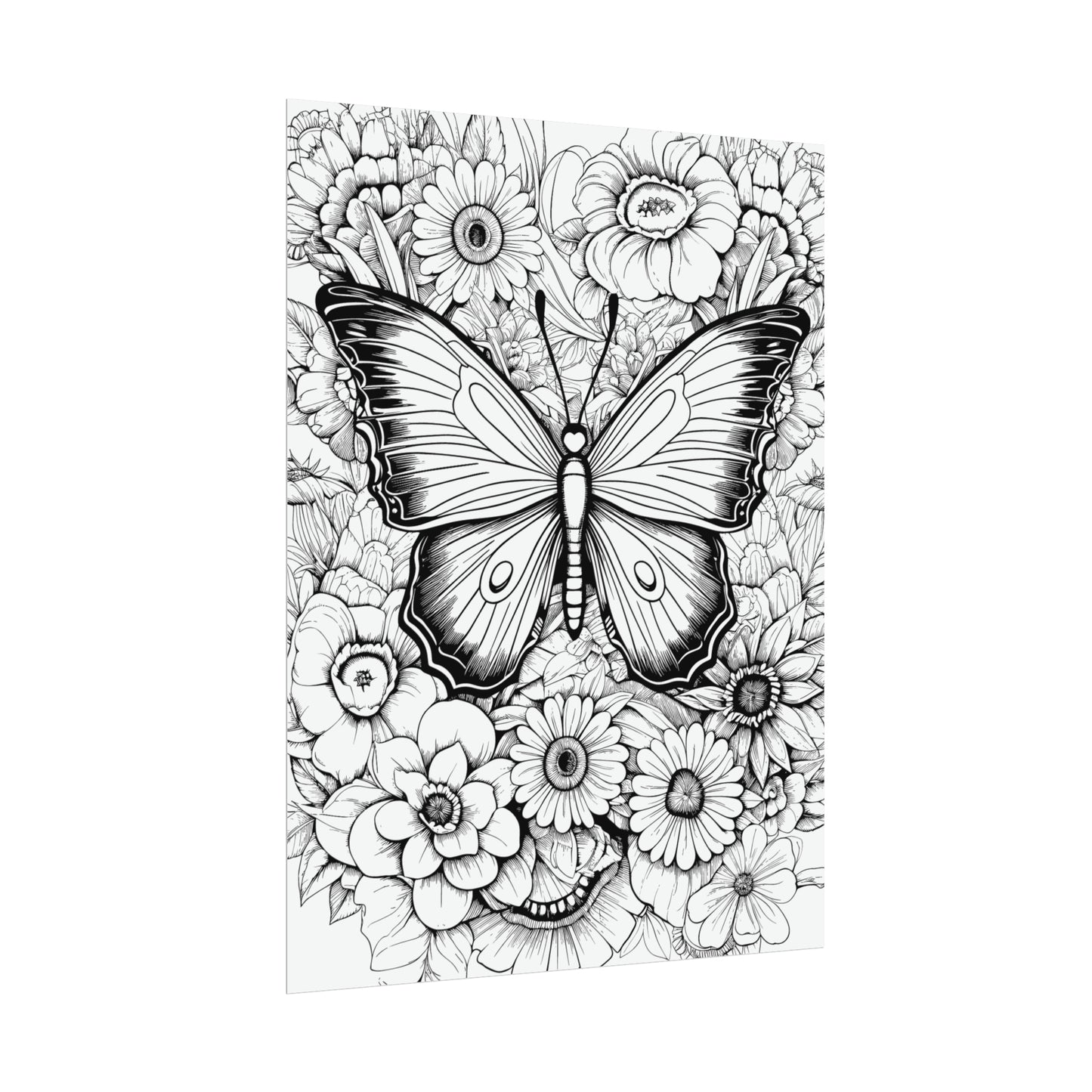 Butterfly Coloring Art Posters