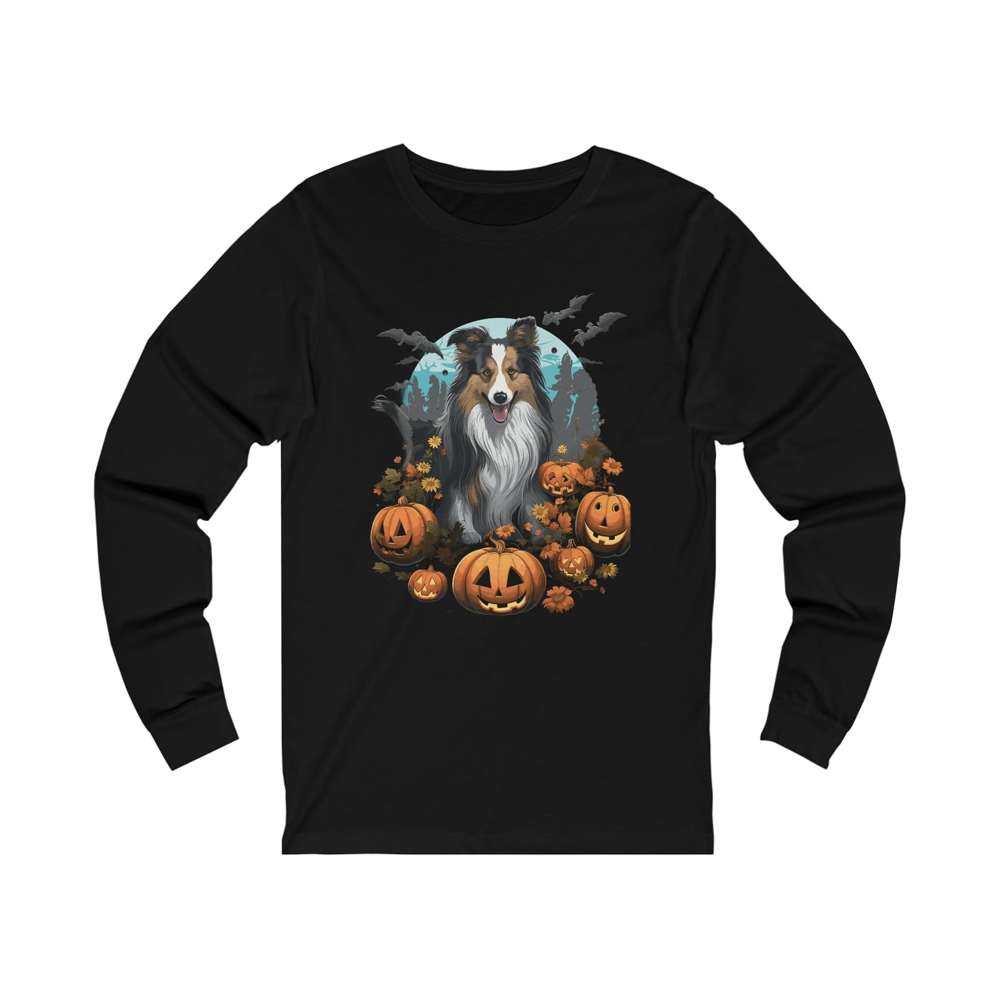 Halloween Collie Unisex Jersey Long Sleeve Tee