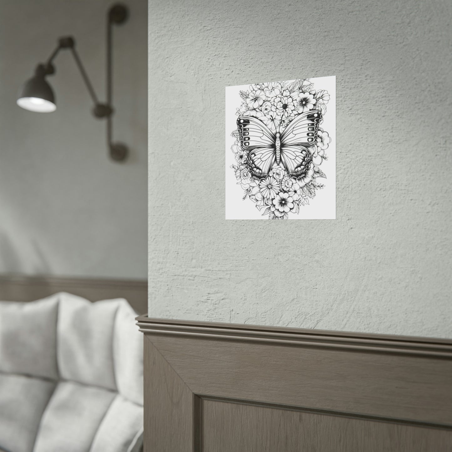 Butterfly Coloring Art Posters