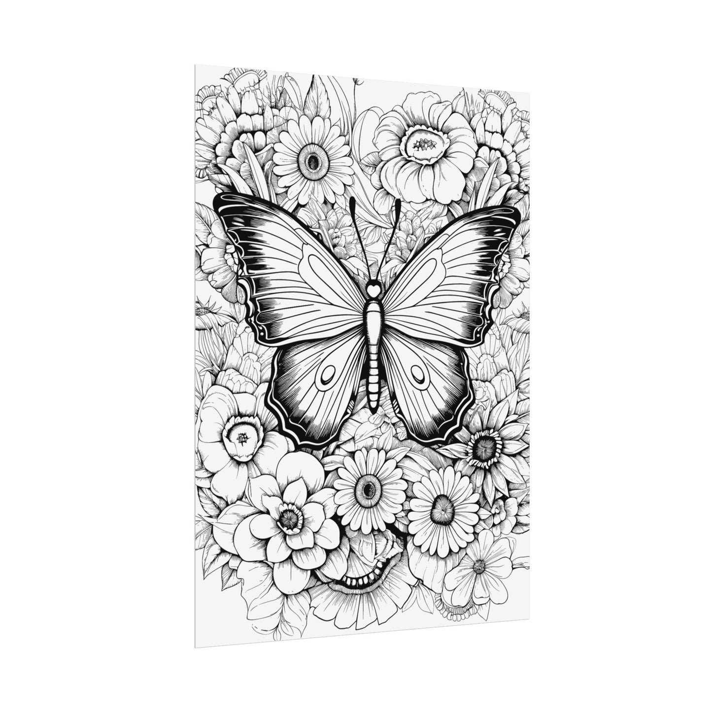 Butterfly Coloring Art Posters
