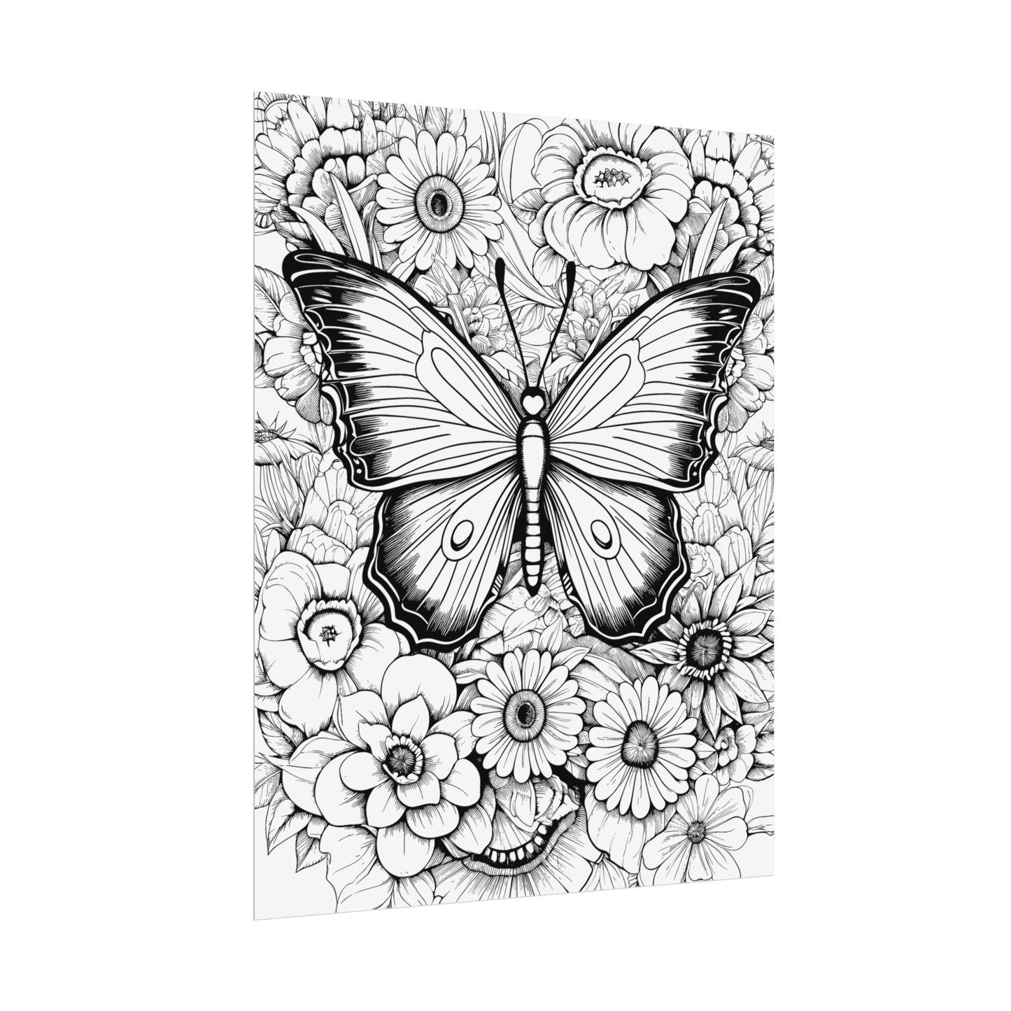 Butterfly Coloring Art Posters