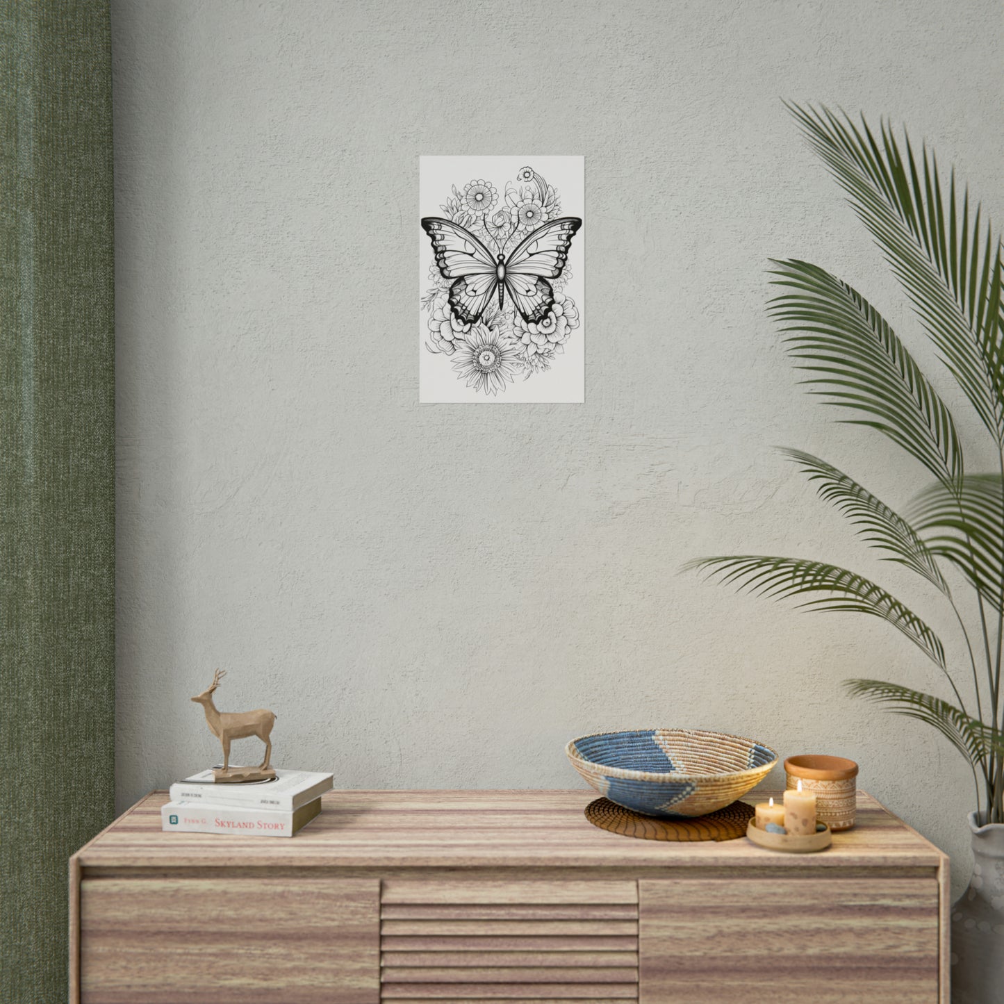 Butterfly Coloring Art Posters