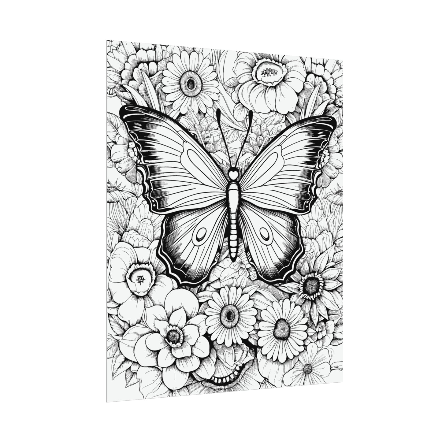 Butterfly Coloring Art Posters
