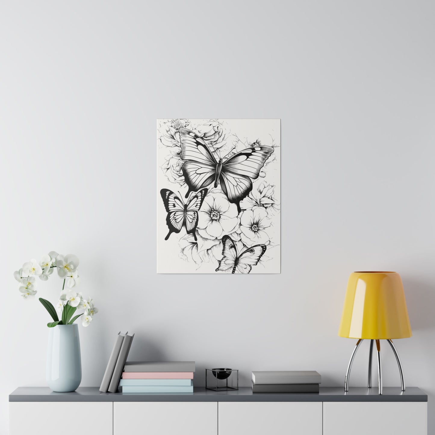 Butterfly Coloring Canvas, Stretched, 0.75"