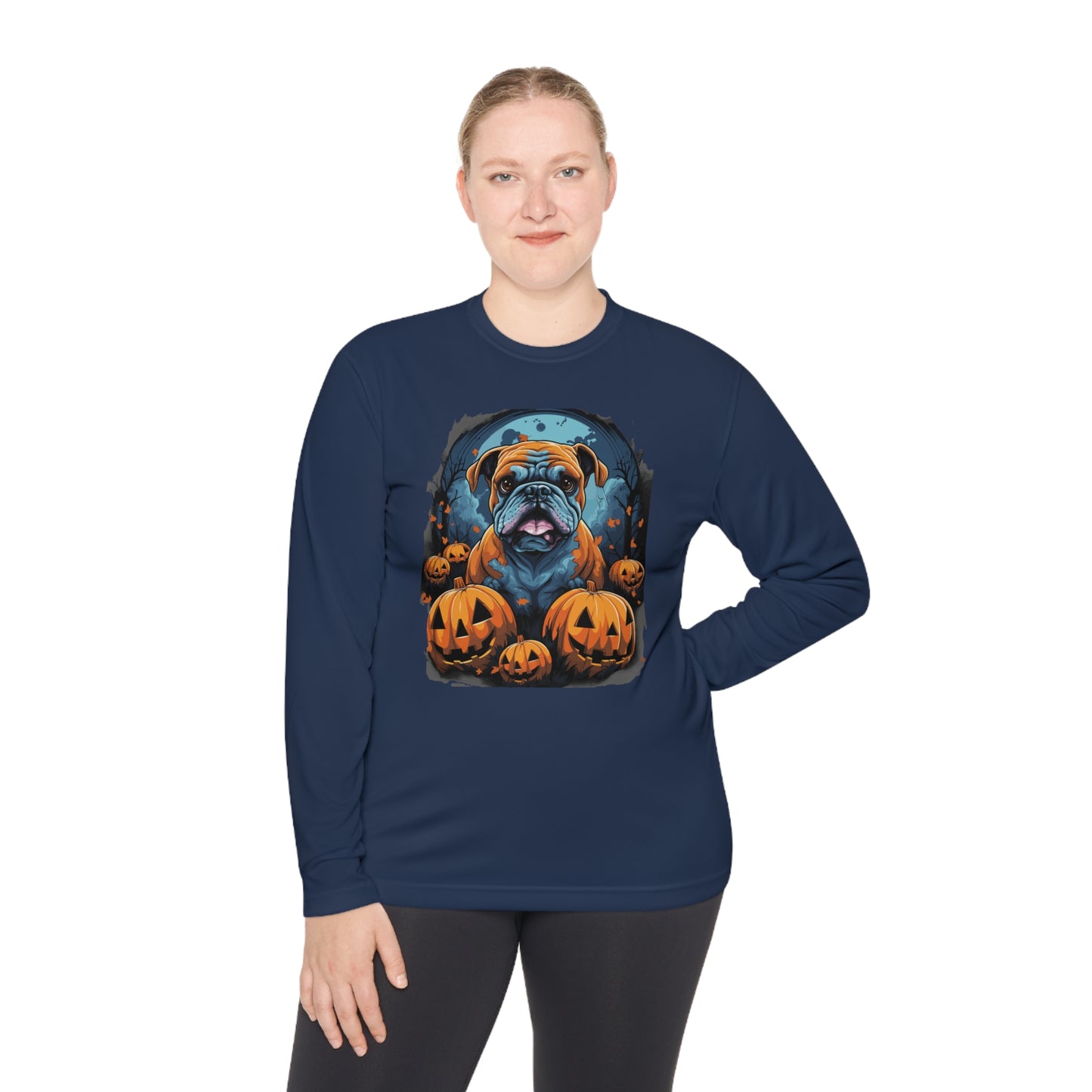 Halloween Bulldog Lightweight Long Sleeve Tee