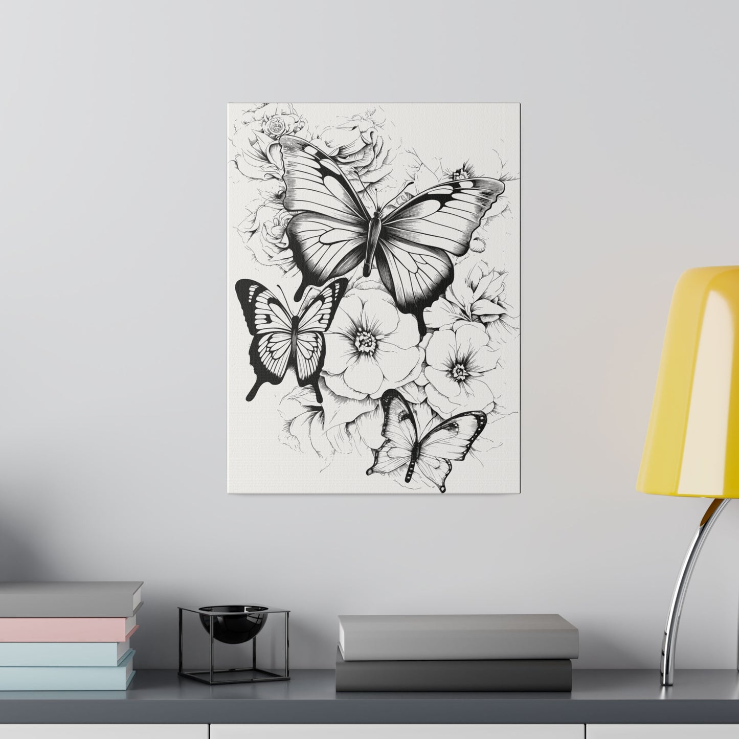 Butterfly Coloring Canvas, Stretched, 0.75"