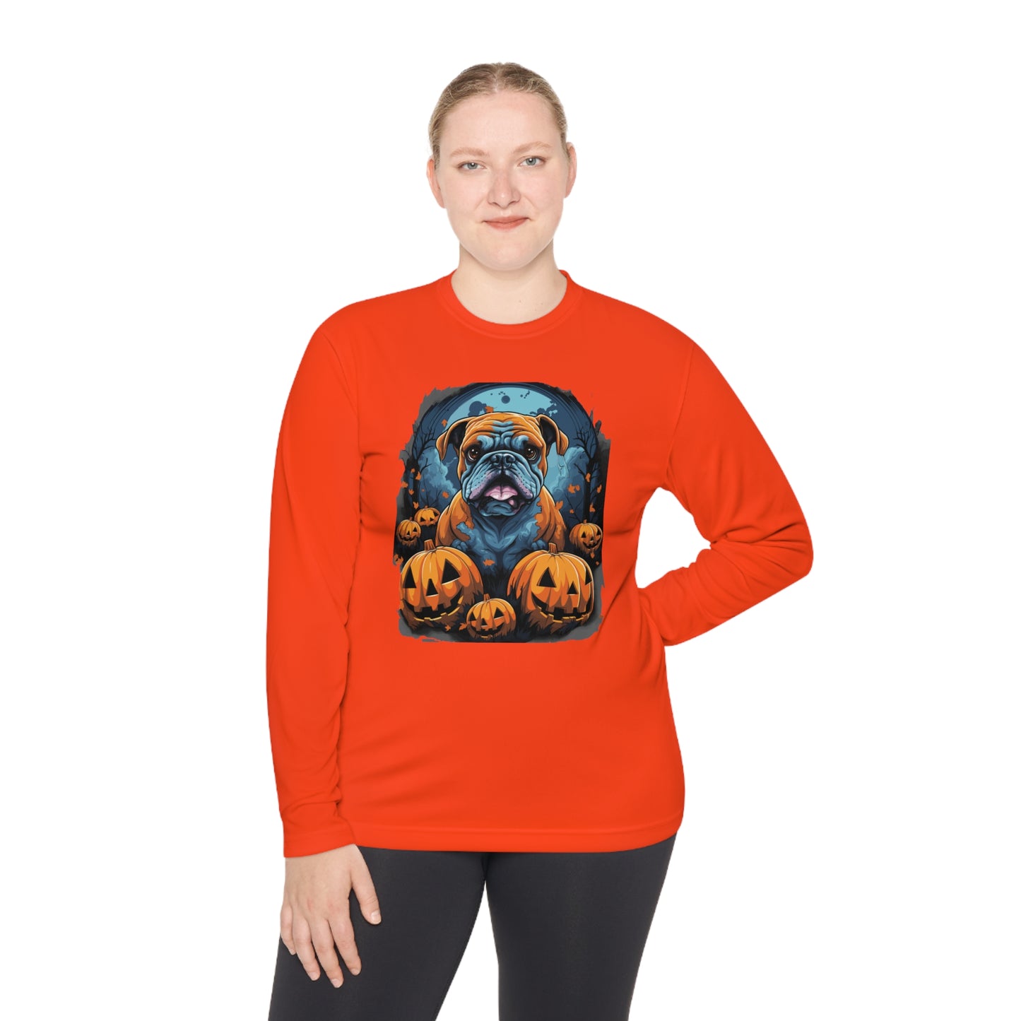 Halloween Bulldog Lightweight Long Sleeve Tee