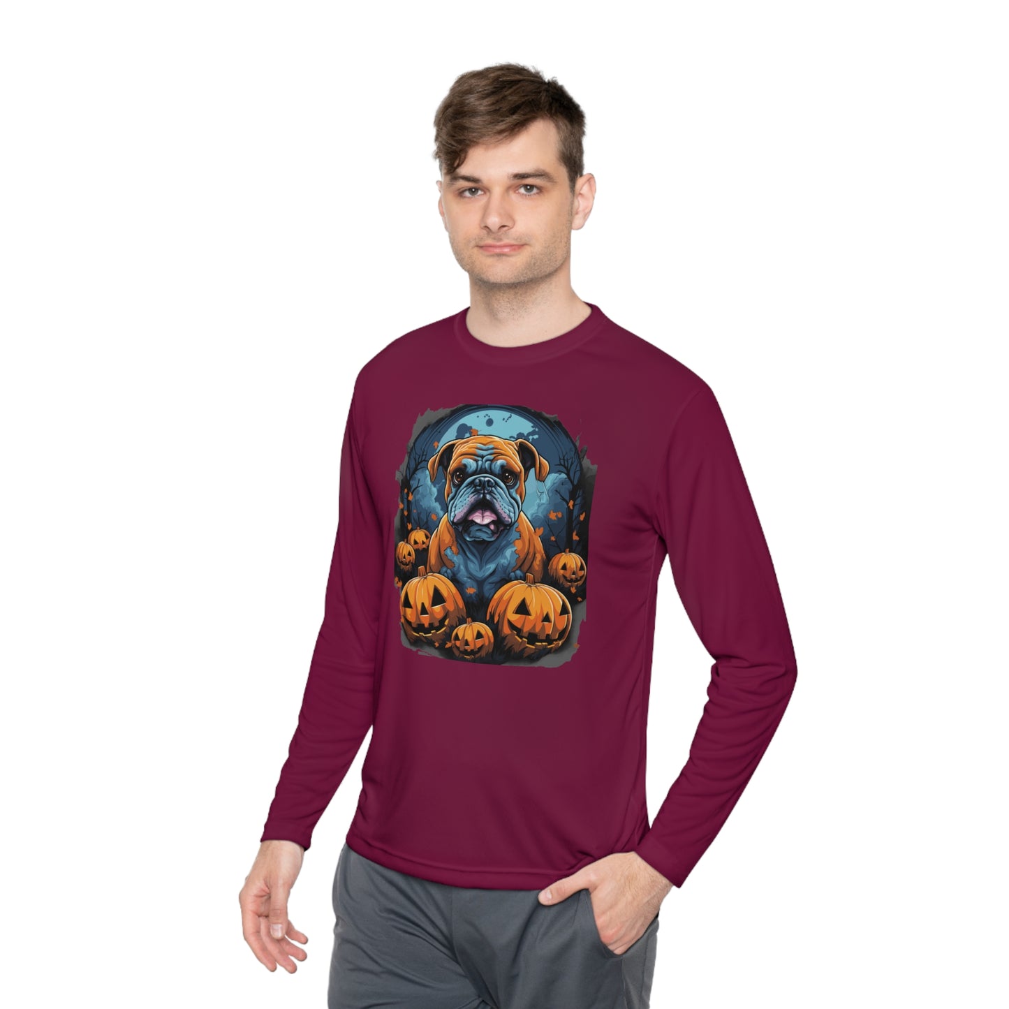 Halloween Bulldog Lightweight Long Sleeve Tee