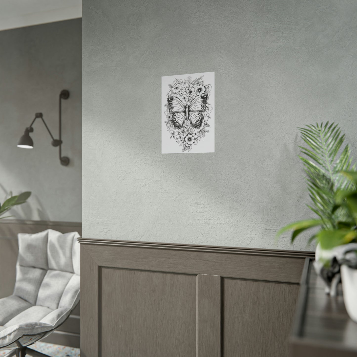 Butterfly Coloring Art Posters