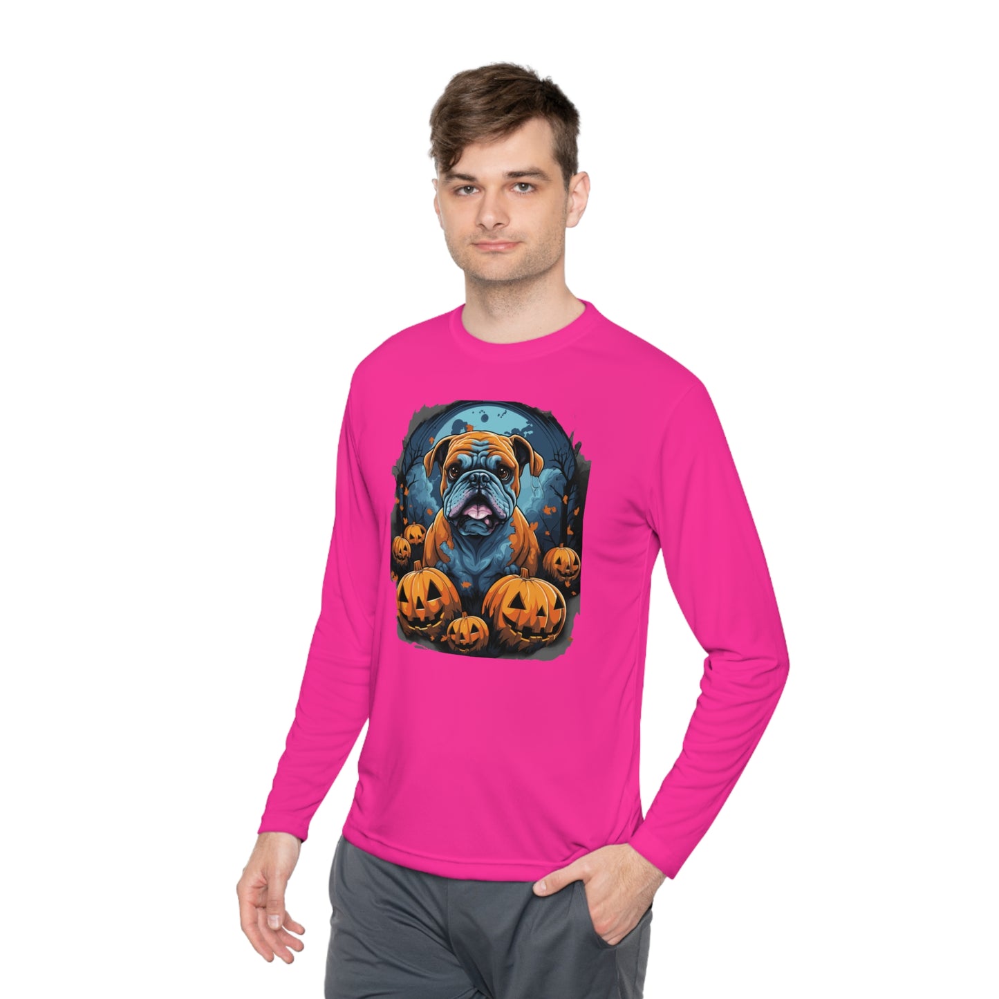Halloween Bulldog Lightweight Long Sleeve Tee