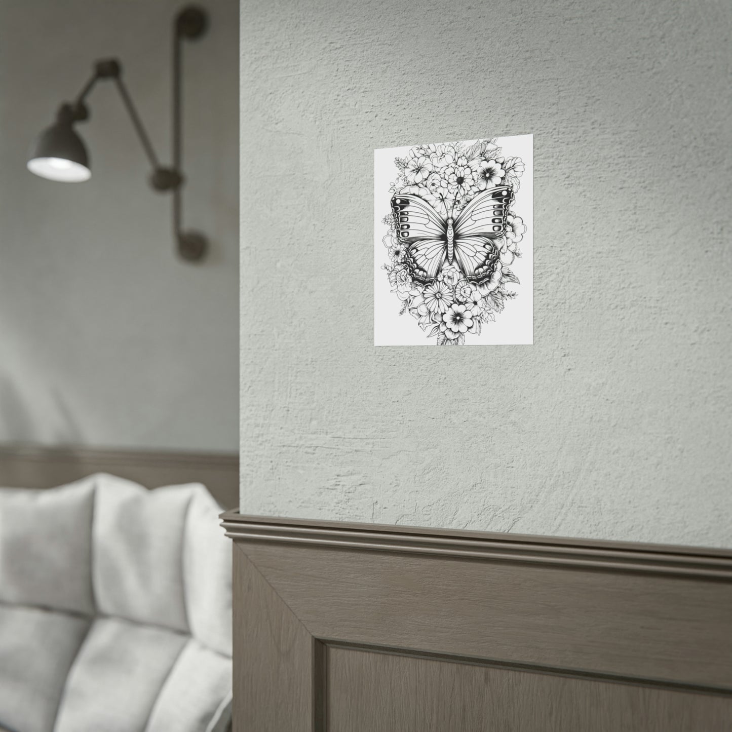 Butterfly Coloring Art Posters