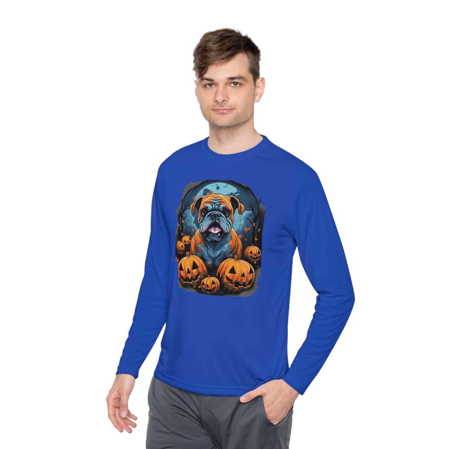 Halloween Bulldog Lightweight Long Sleeve Tee