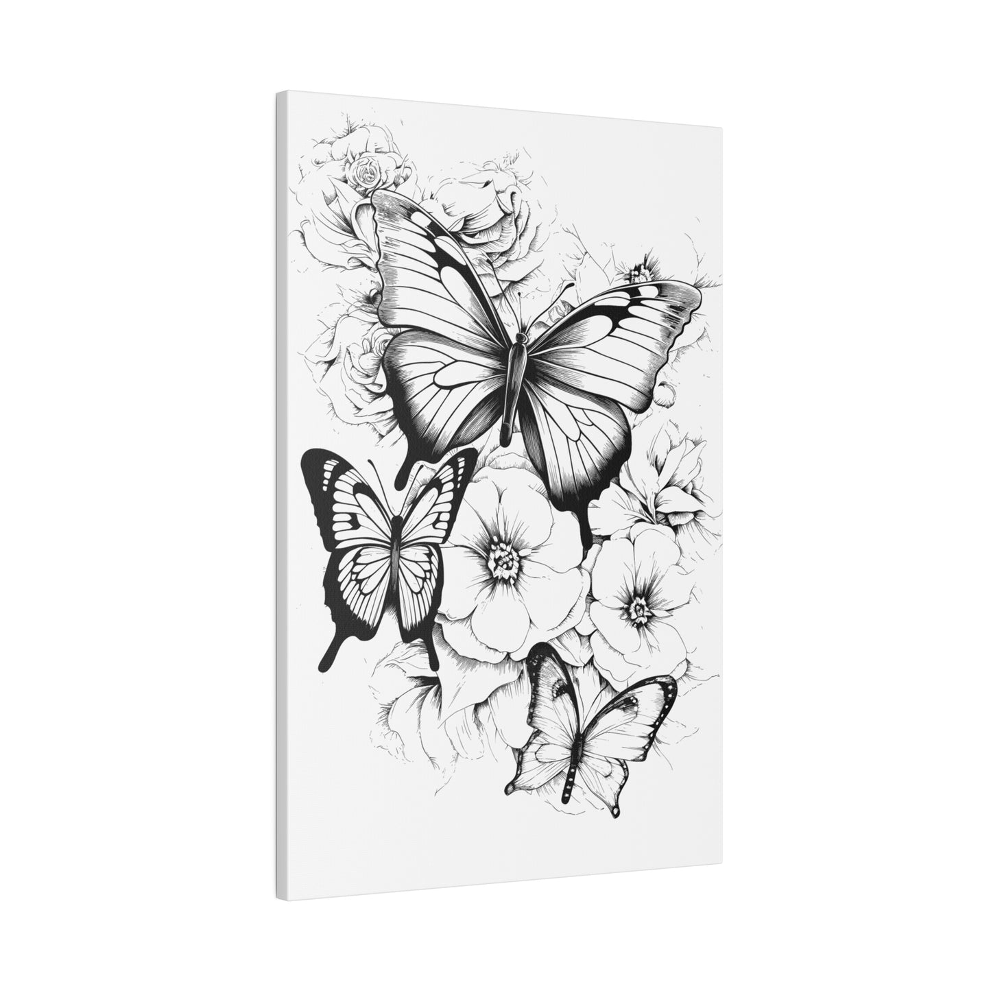 Butterfly Coloring Canvas, Stretched, 0.75"