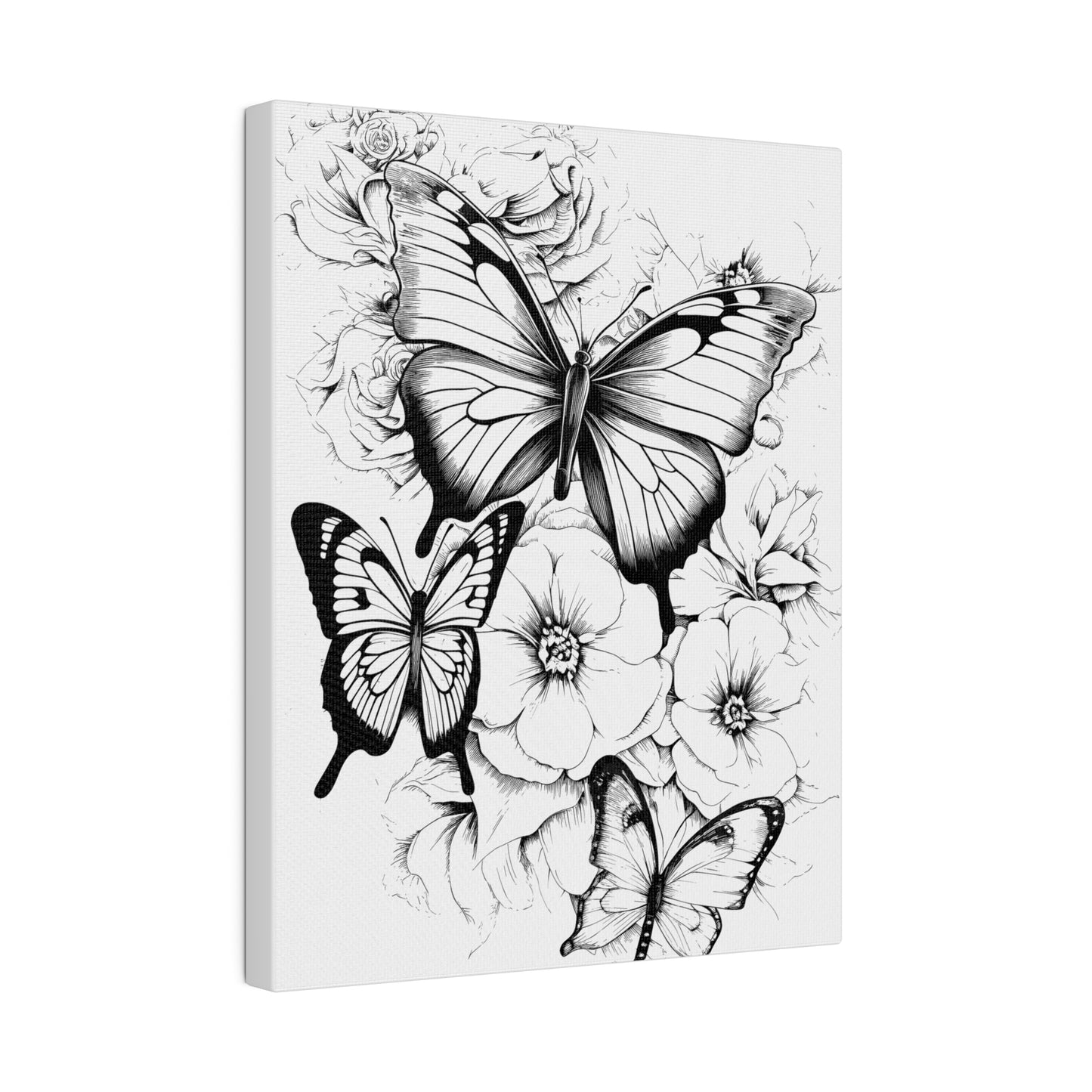 Butterfly Coloring Canvas, Stretched, 0.75"
