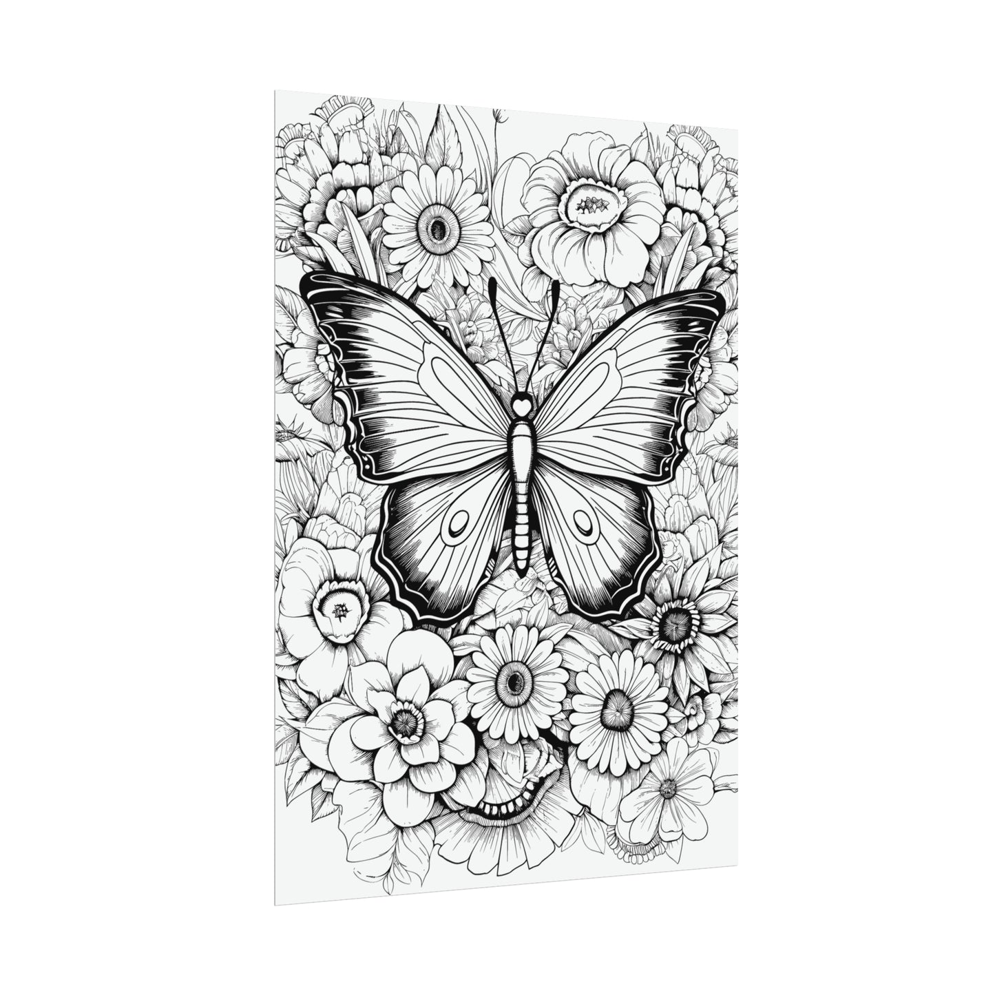 Butterfly Coloring Art Posters
