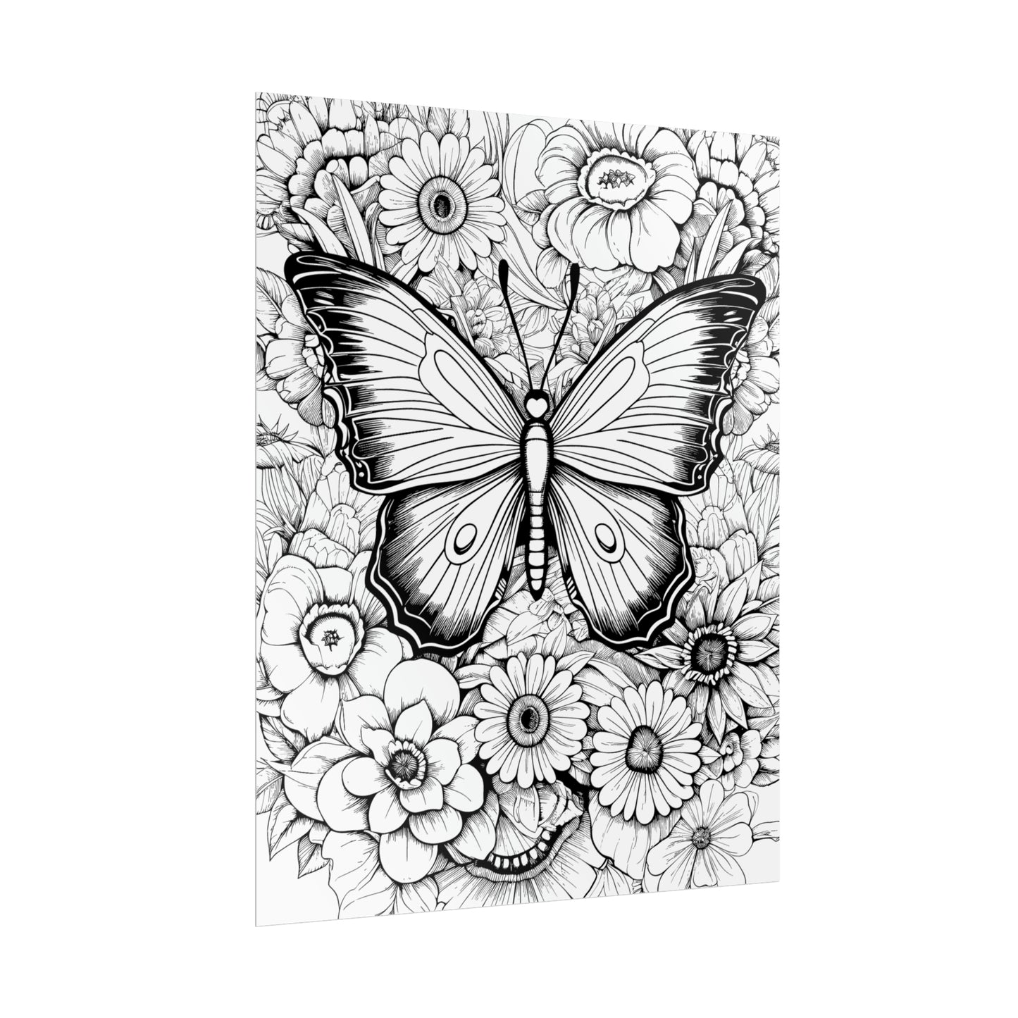 Butterfly Coloring Art Posters