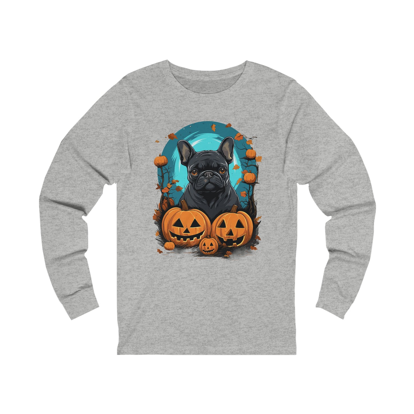 Halloween French Bulldog Unisex Jersey Long Sleeve Tee
