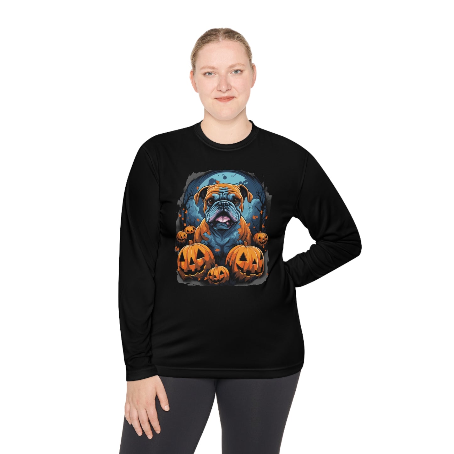 Halloween Bulldog Lightweight Long Sleeve Tee