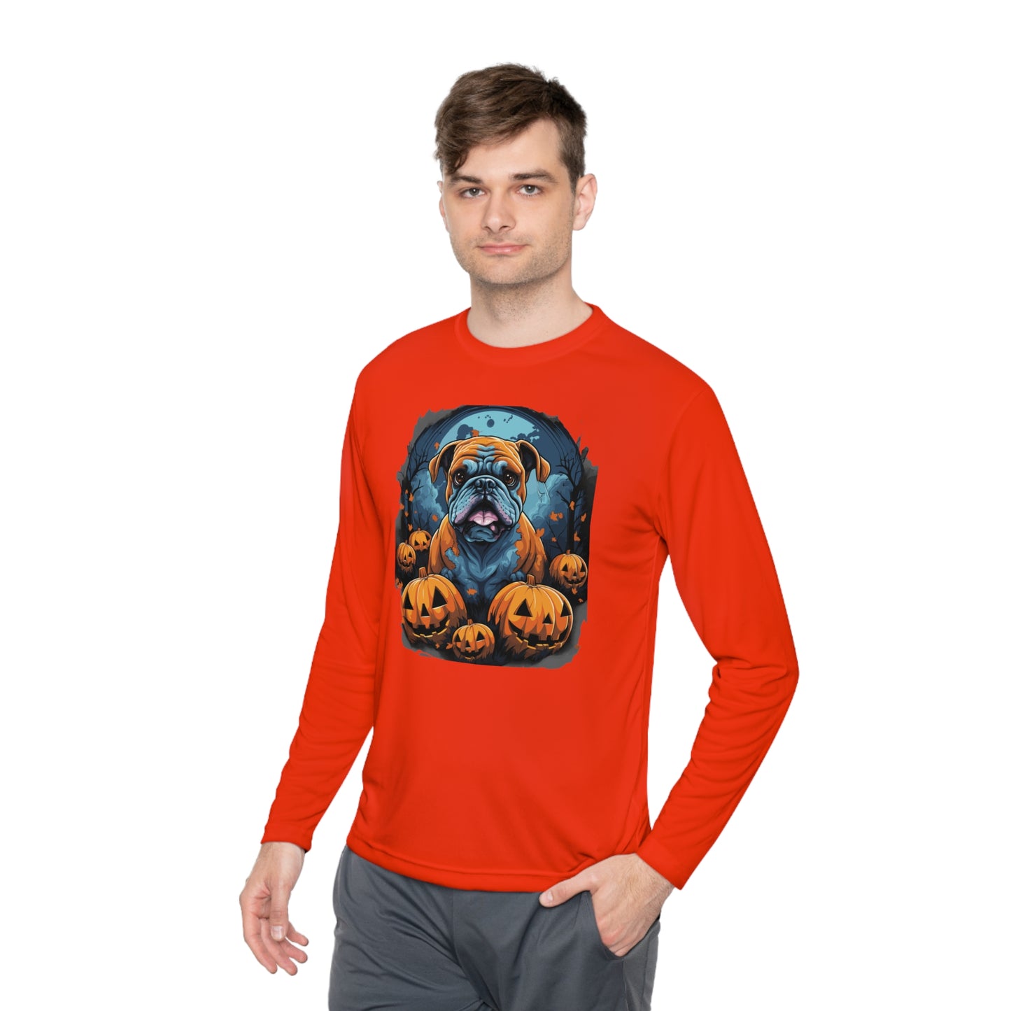 Halloween Bulldog Lightweight Long Sleeve Tee