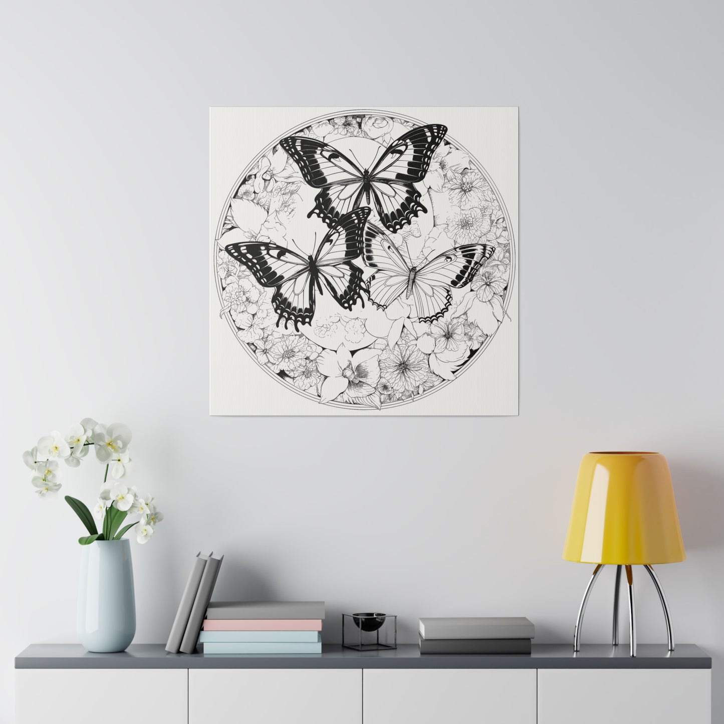 Butterfly Coloring Canvas, Stretched, 0.75"