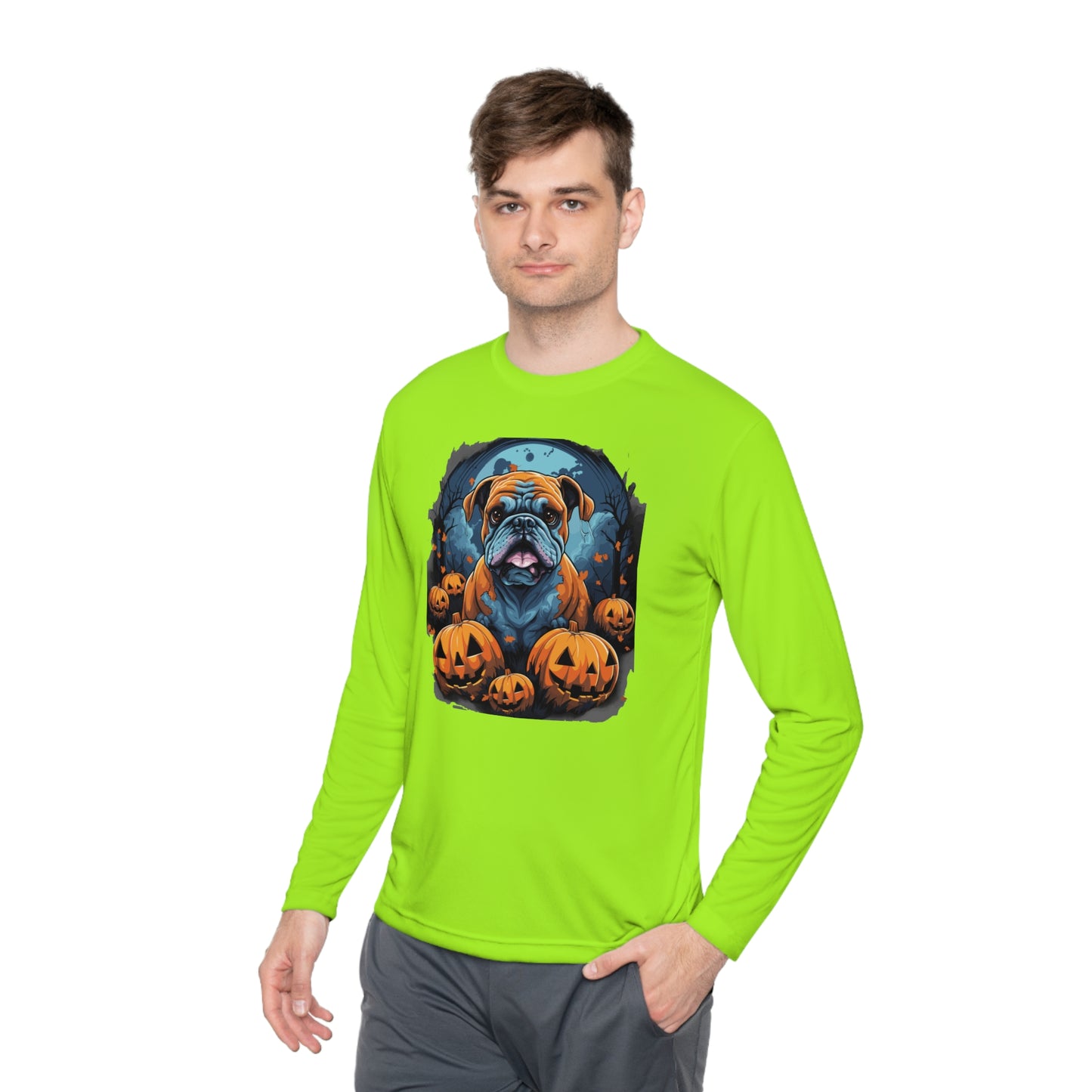 Halloween Bulldog Lightweight Long Sleeve Tee