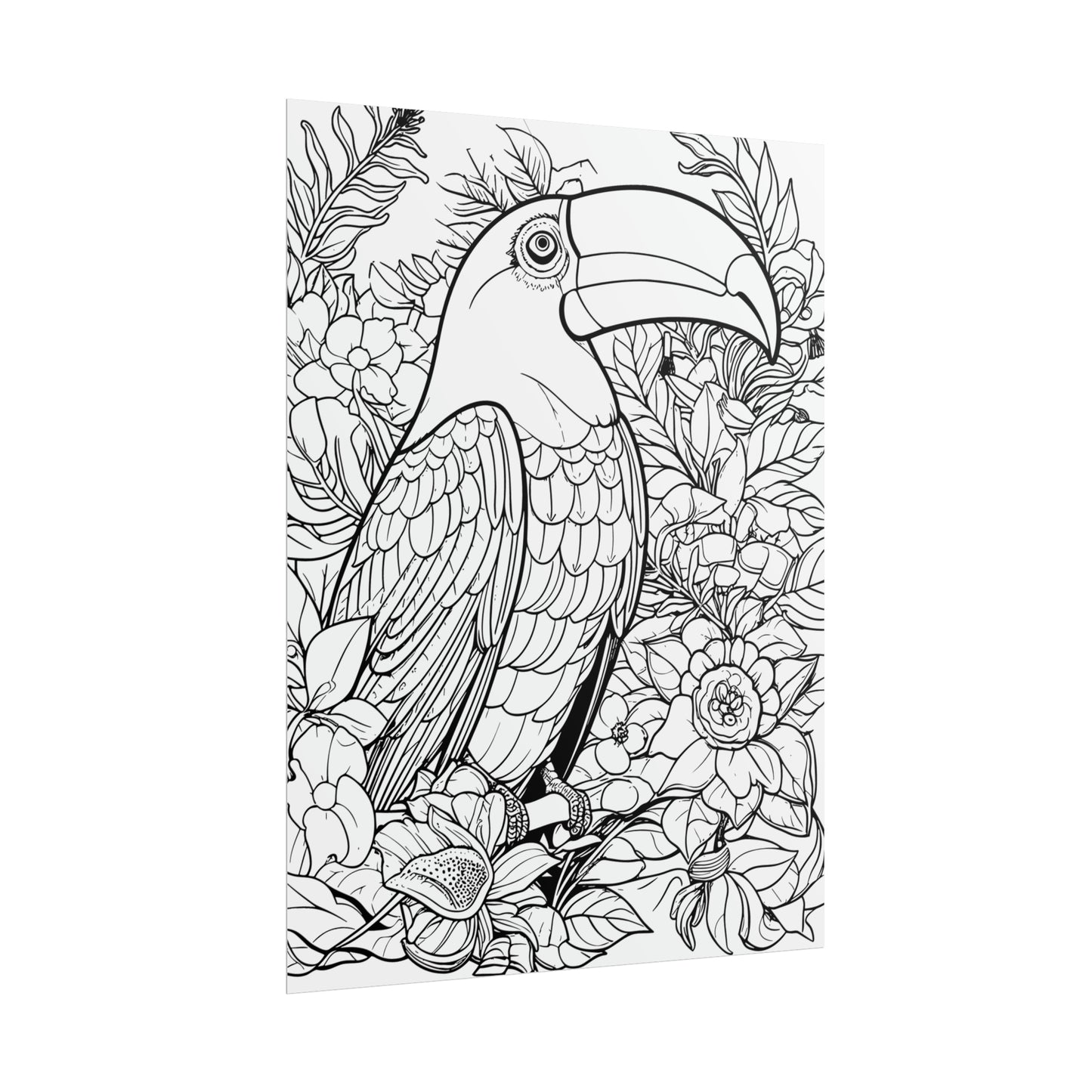 Toucan Exotic Birds Coloring Art Posters