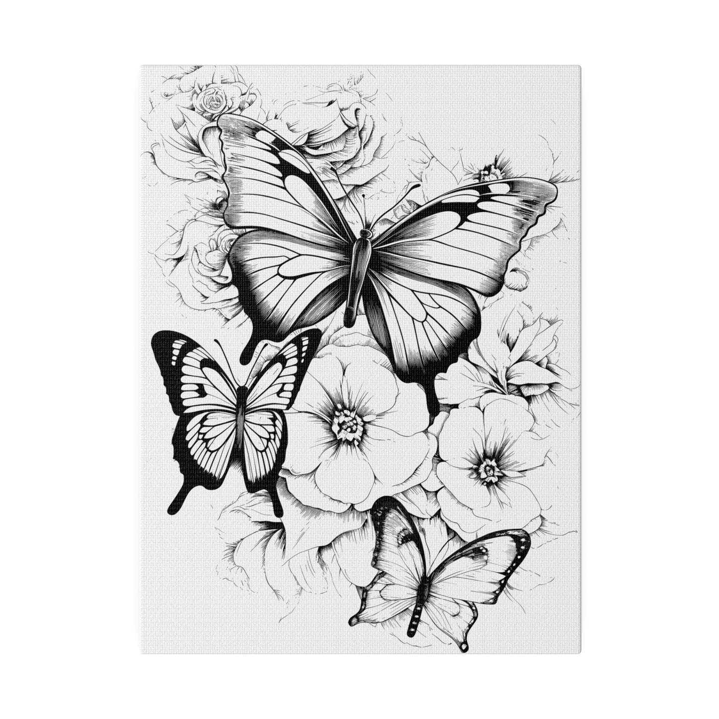 Butterfly Coloring Canvas, Stretched, 0.75"
