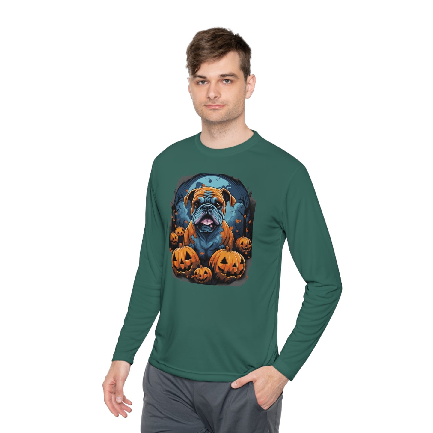 Halloween Bulldog Lightweight Long Sleeve Tee