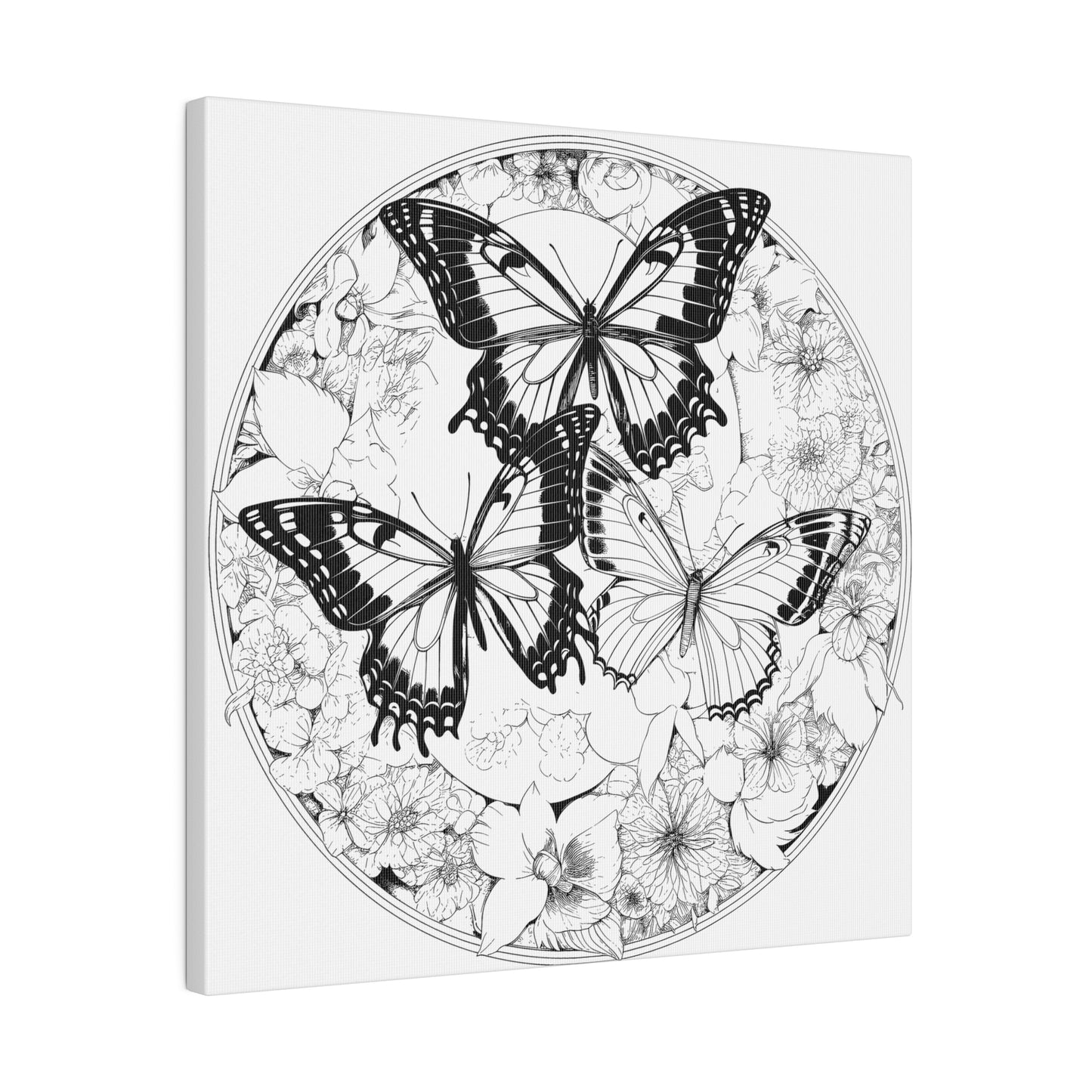 Butterfly Coloring Canvas, Stretched, 0.75"