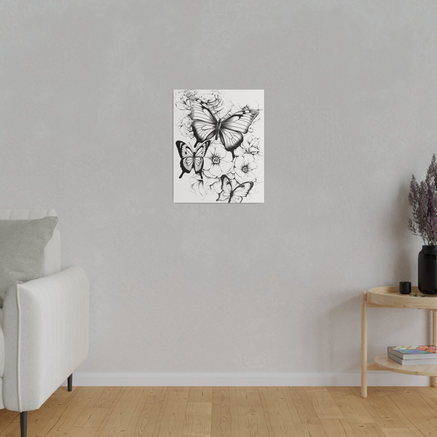 Butterfly Coloring Canvas, Stretched, 0.75"