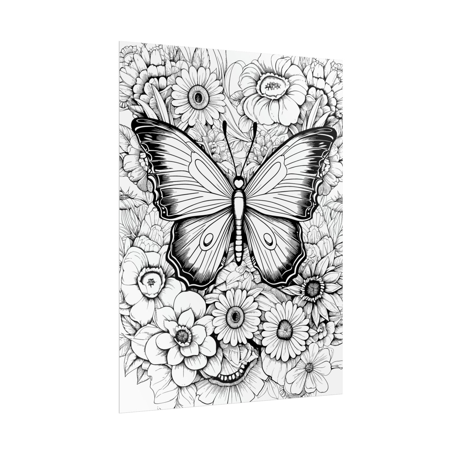 Butterfly Coloring Art Posters