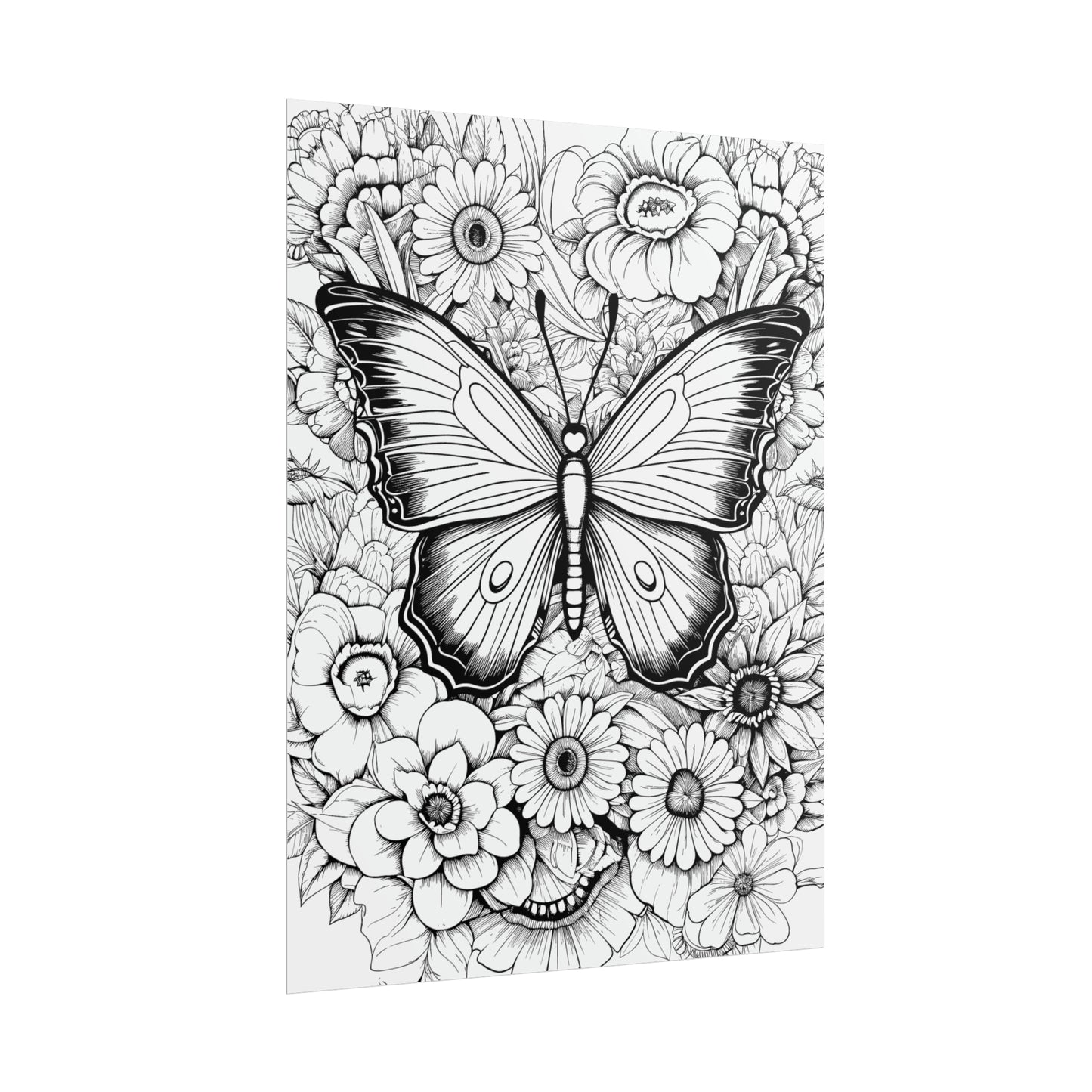 Butterfly Coloring Art Posters