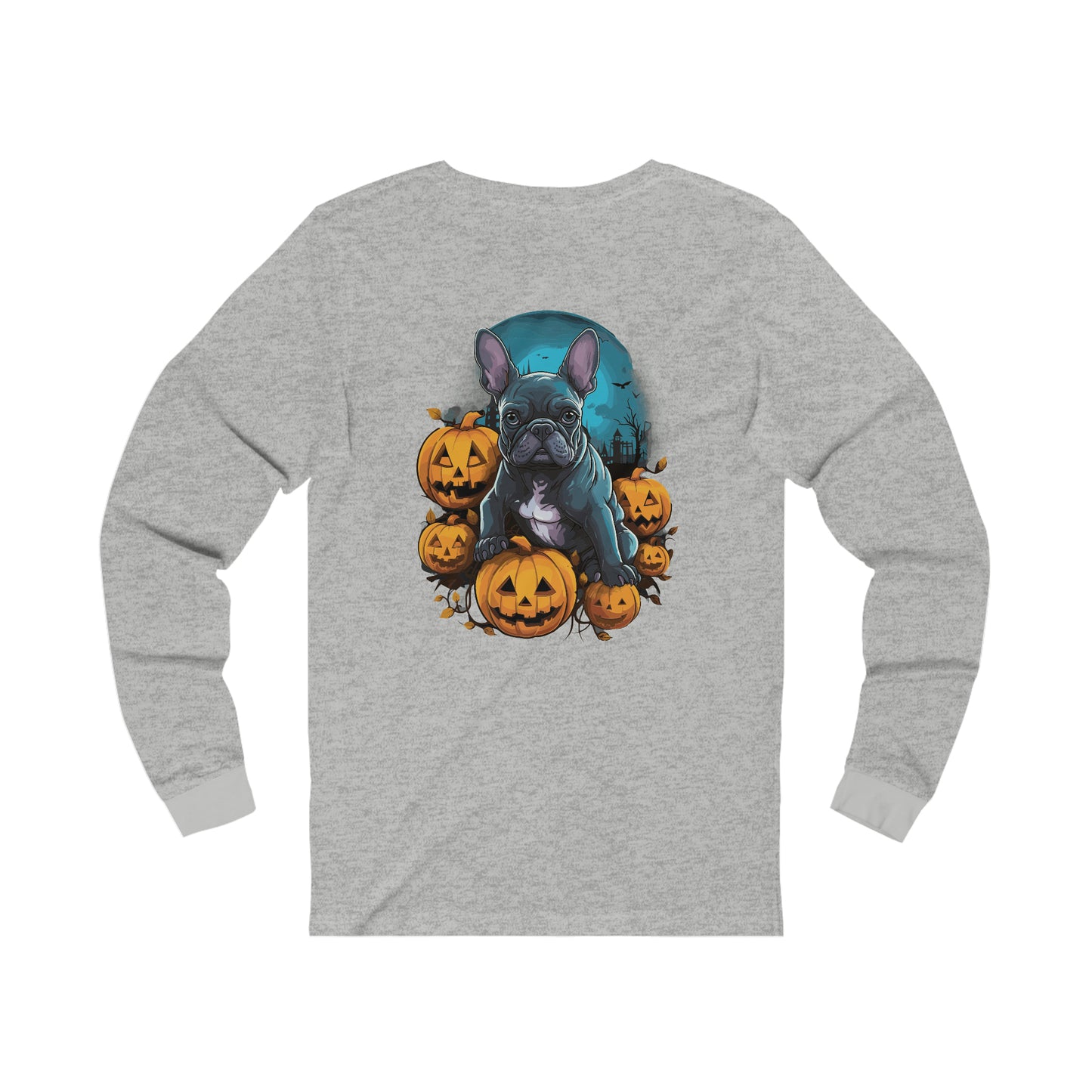 Halloween French Bulldog Unisex Jersey Long Sleeve Tee