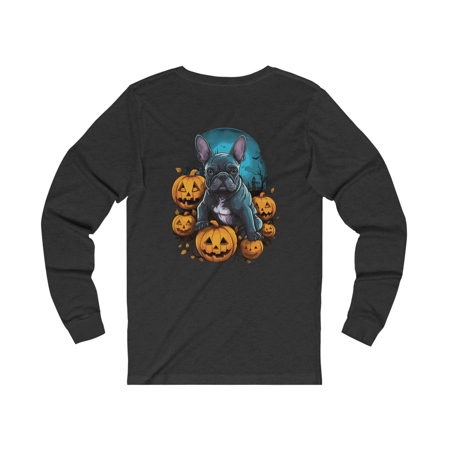 Halloween French Bulldog Unisex Jersey Long Sleeve Tee