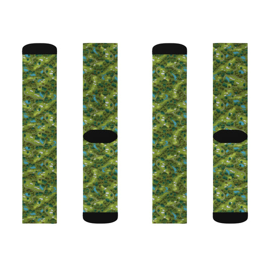 Fun and stylish Golf Course design socks