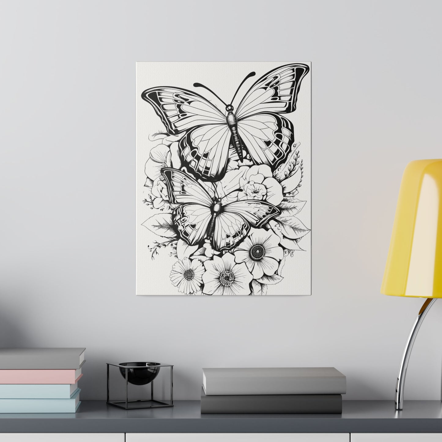 Butterfly Coloring Canvas, Stretched, 0.75"